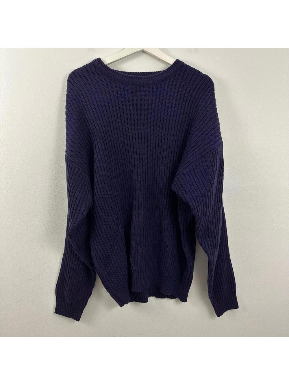 Vintage American Weekend Men’s Purple Pullover Sweater Size M
